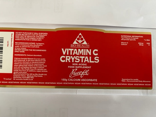 Bio-Health Vitamin C Crystals 150g