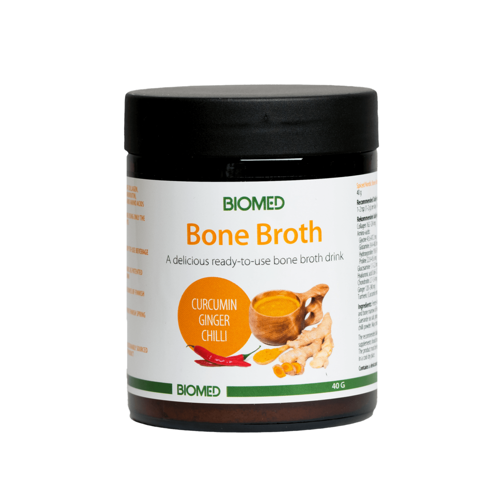 BIOMED Bone Broth with Curcumin, Ginger & Chilli 40g (Currently Unavailable - Long Term Out of Stock)