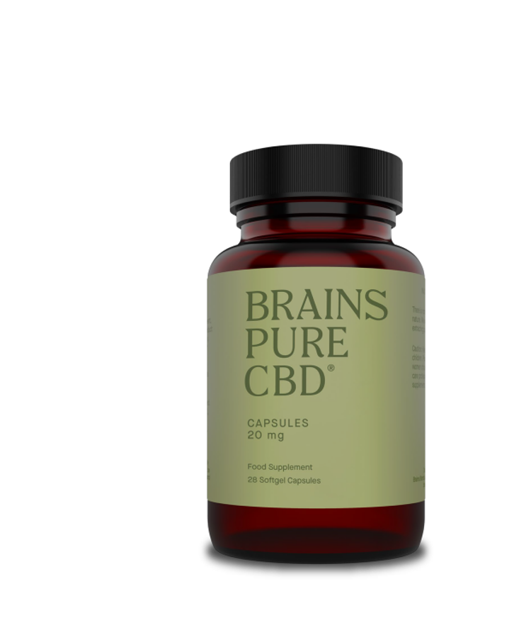 Brains Pure CBD Capsules 20mg 28's