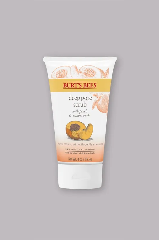 Burts Bees Deep Pore Scrub Peach & Willowbark 113.3g