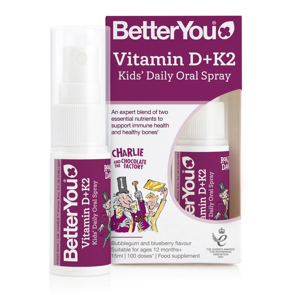 BetterYou Vitamin D+K2 Kids' Daily Oral Spray 15ml