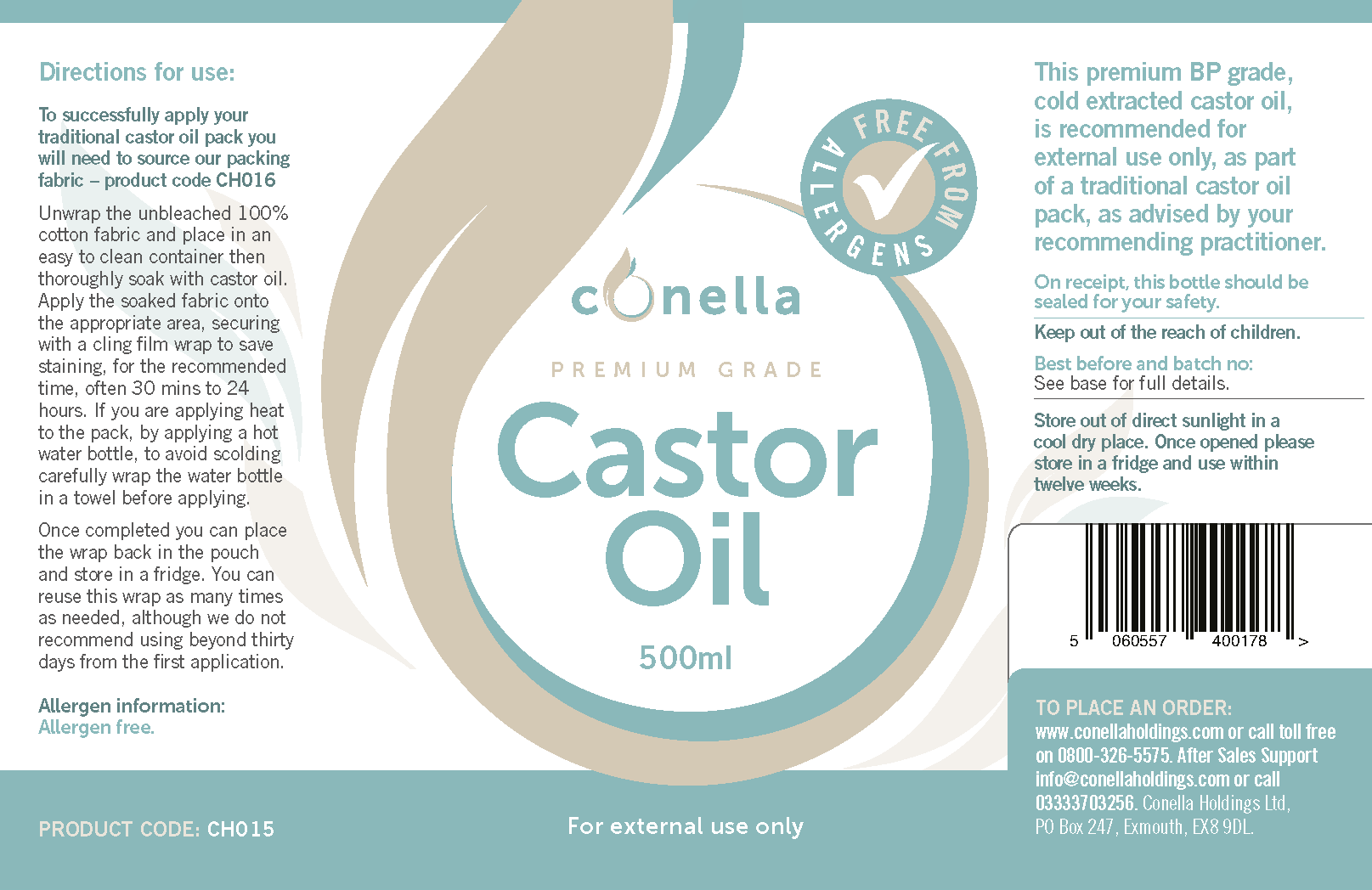 Conella Castor Oil 500ml