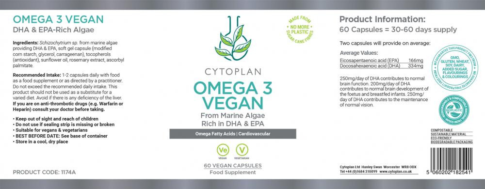 Cytoplan Omega 3 Vegan 60's