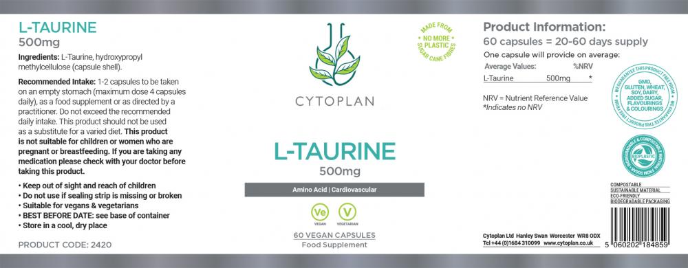 Cytoplan L-Taurine 60's