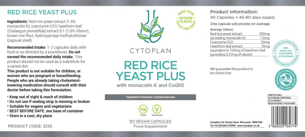 Cytoplan Red Rice Yeast Plus 90's