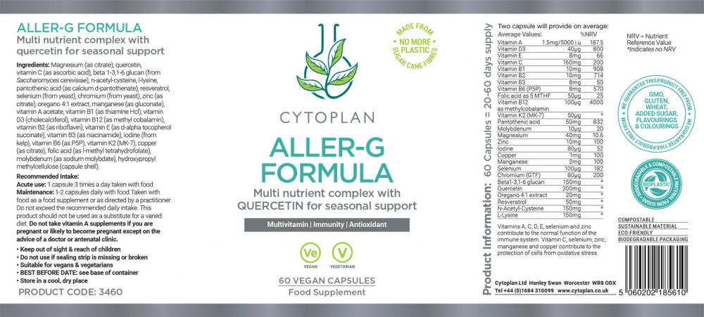 Cytoplan Aller-G Formula 60's