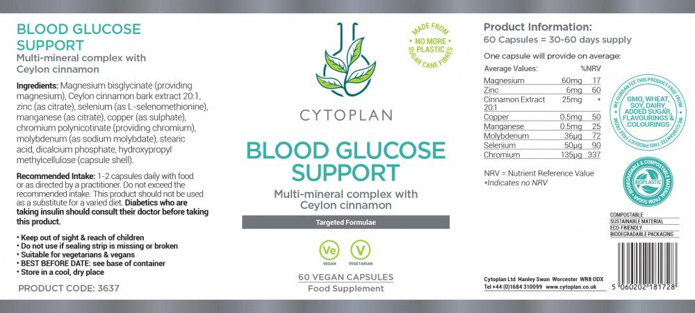 Cytoplan Blood Glucose Support 60's