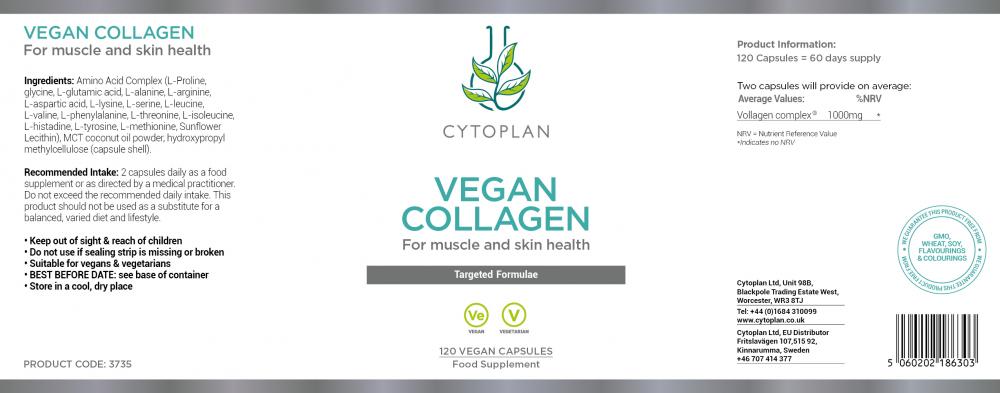 Cytoplan Vegan Collagen 120's