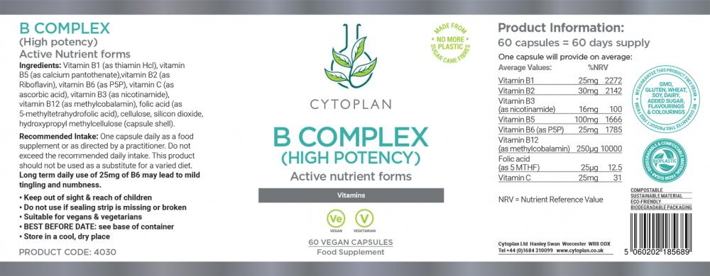 Cytoplan B Complex (High Potency) 60's