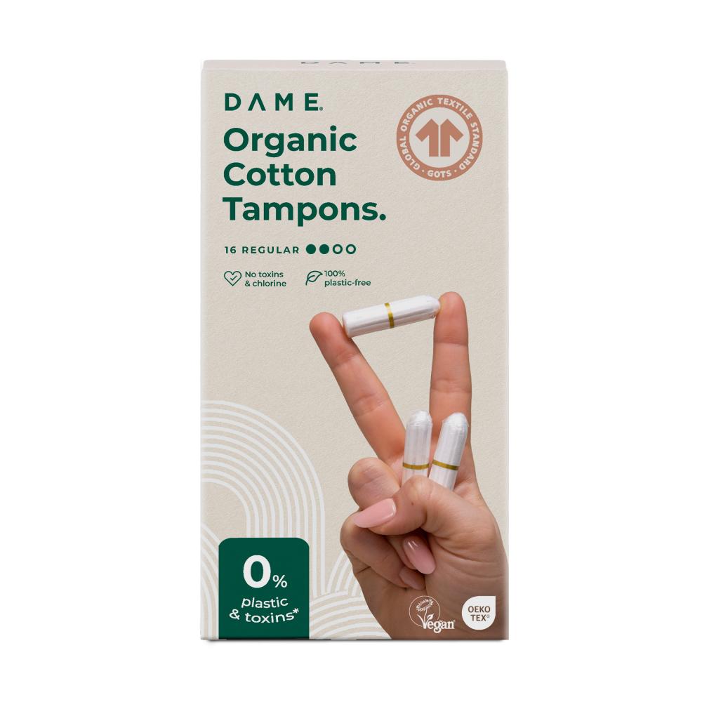 Dame Organic Cotton Tampons 16 Regular