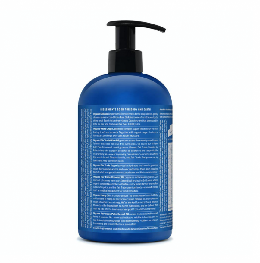 Dr Bronner's Magic Soaps 4-In-1 Peppermint Organic Pump Soap 355ml