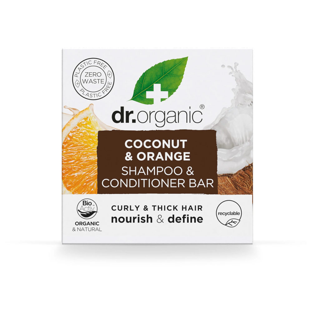 Dr Organic Coconut & Orange Shampoo & Conditioner Bar 75g