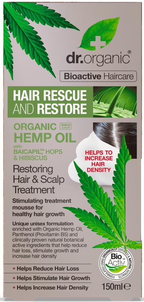 Dr Organic Organic Hemp Oil Restoring Hair & Scalp Treatment 150ml