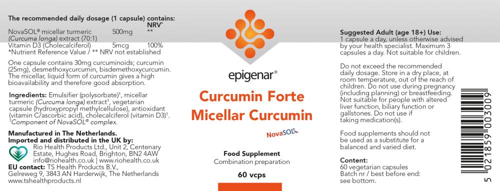 Epigenar Curcumin Forte Micellar Curcumin 60's