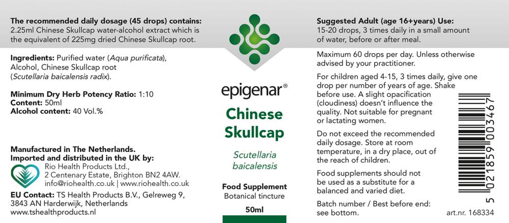 Epigenar Chinese Skullcap (Scutellaria Baicalensis) 50ml