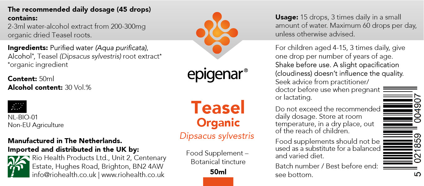 Epigenar Teasel Organic (Tincture) 50ml