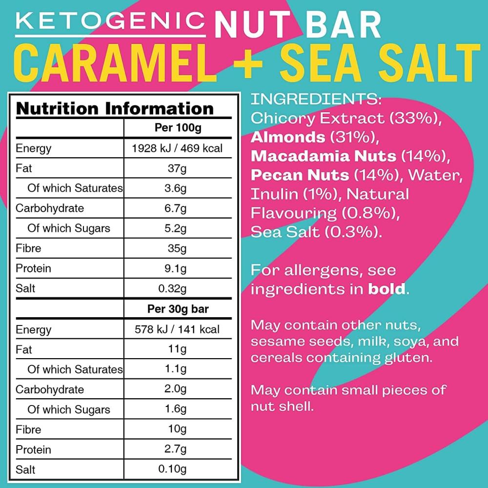 Fatt Caramel + Sea Salt Nut Bar 30g SINGLE