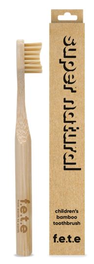 F.E.T.E Children's Bamboo Toothbrush - Super Natural (single)