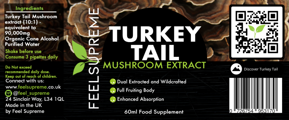 Feel Supreme Turkey Tail Mushroom Extract 60ml