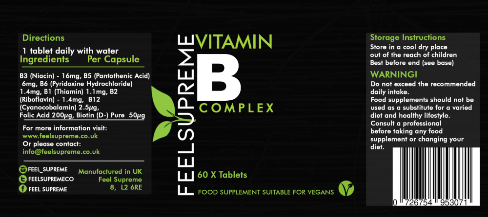Feel Supreme Vitamin B Complex 60's