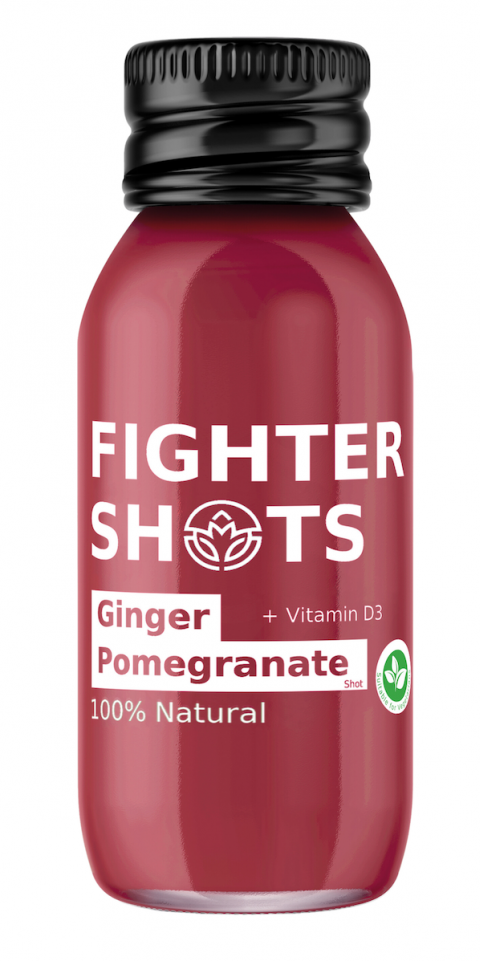 Fighter Shots Ginger Pomegranate + Vitamin D3 60ml SINGLE