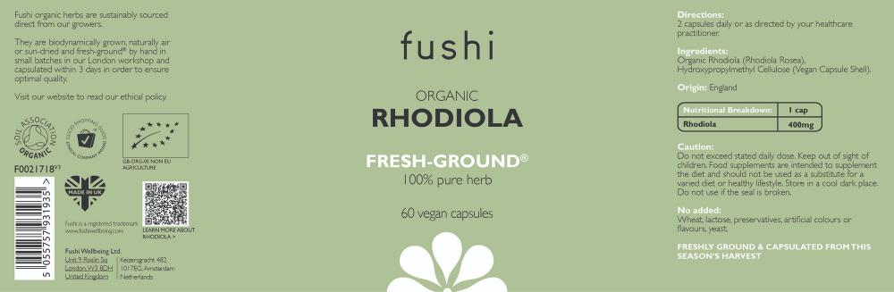 Fushi Organic Rhodiola 60's