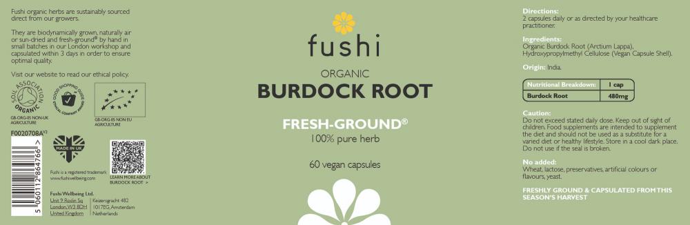 Fushi Organic Burdock Root 60s