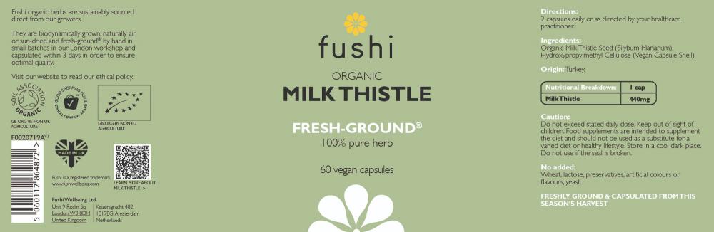 Fushi Organic Milk Thistle 60s