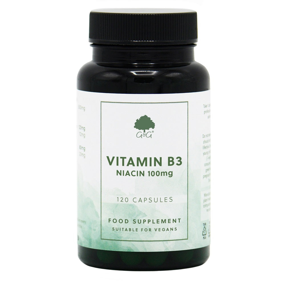 G&G Vitamins Vitamin B3 Niacin 100mg 120s