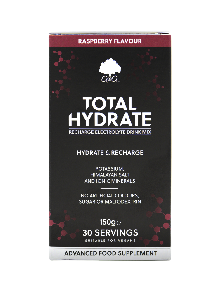 G&G Vitamins Total Hydrate Electrolyte Drink Mix Raspberry Flavour 150g