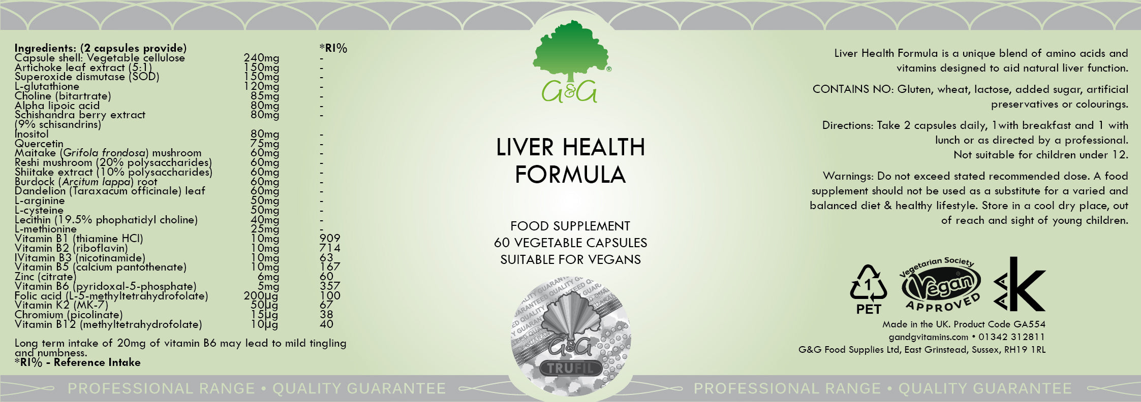 G&G Vitamins Liver Health Formula 60s