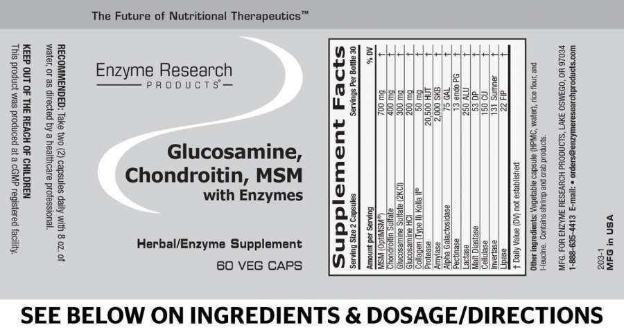 Good Health Naturally Glucosamine, Chondroitin, MSM with Enzymes 60's