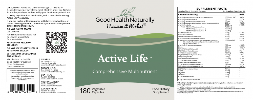 Good Health Naturally Active Life 180's