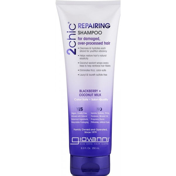 Giovanni 2chic Repairing Shampoo Blackberry + Coconut Milk 250ml