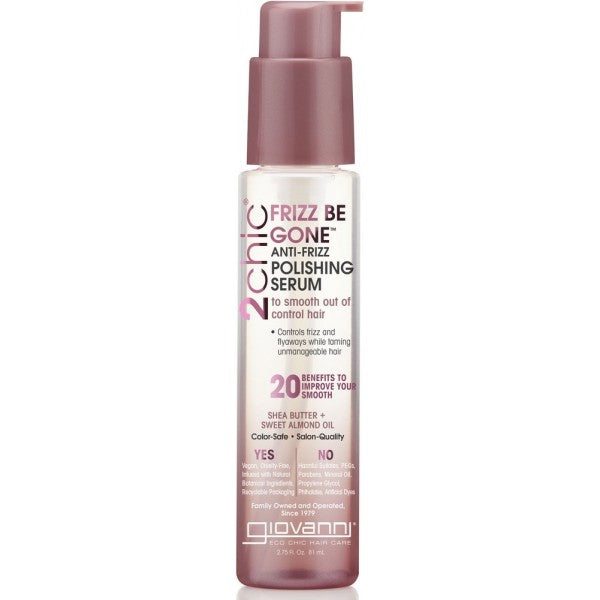 Giovanni 2chic Frizz Be Gone Anti-Frizz Polishing Serum Shea Butter + Sweet Almond Oil 81ml