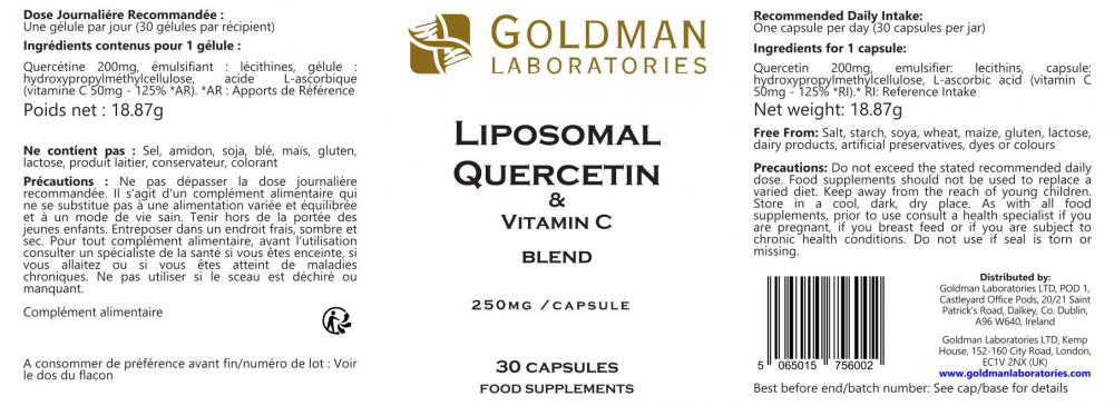 Goldman Laboratories Liposomal Quercetin & Vitamin C 30s