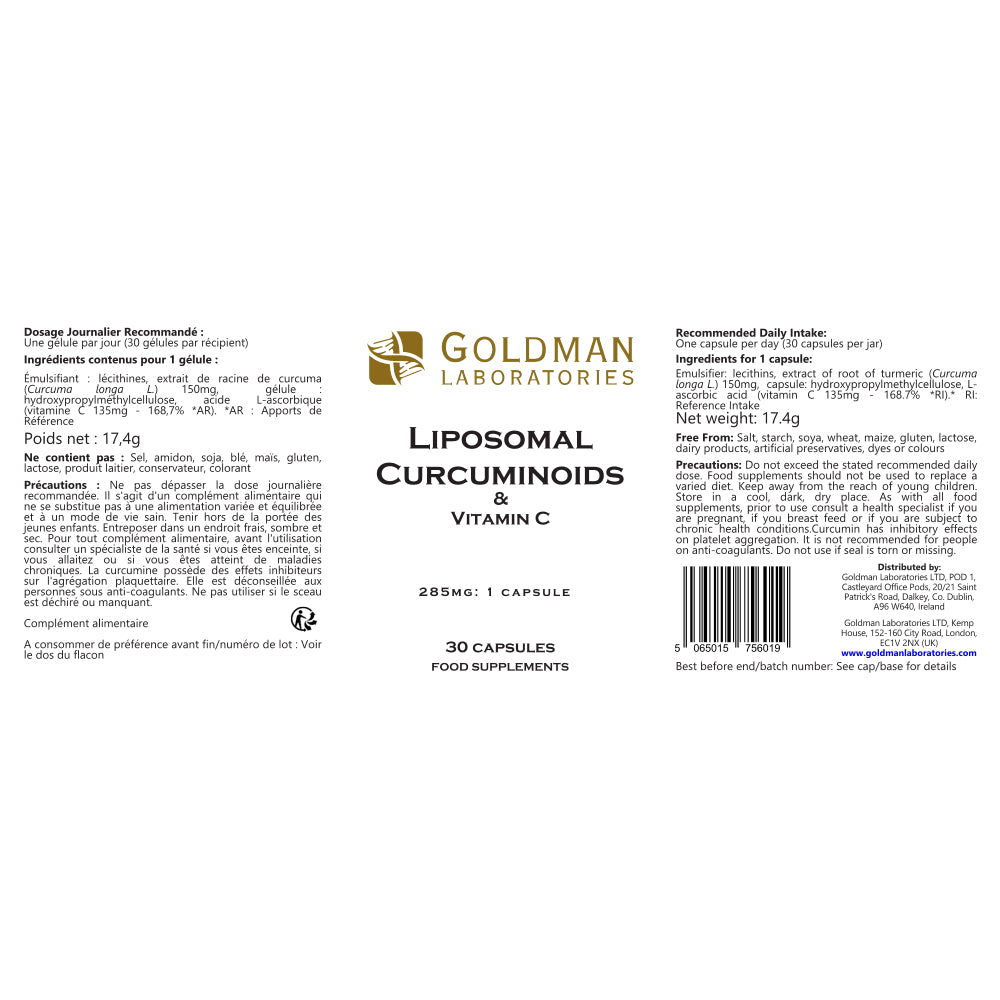 Goldman Laboratories Liposomal Curcuminoids & Vitamin C 30s