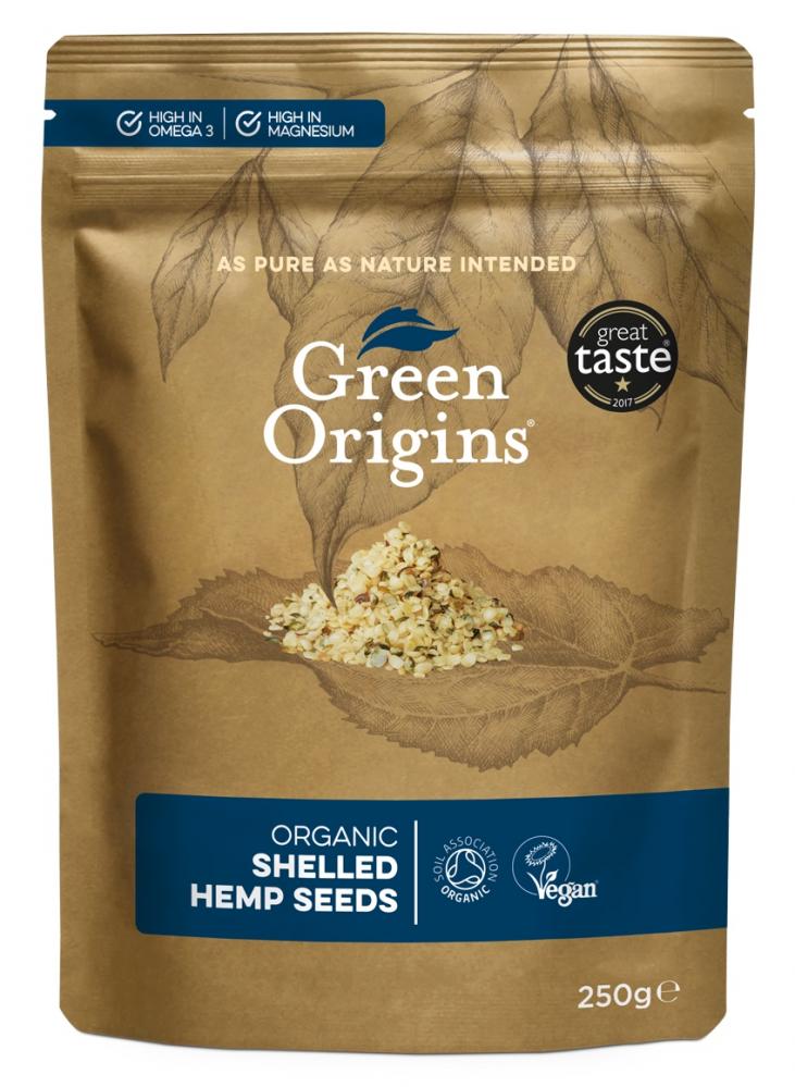 Green Origins Organic Shelled Hemp Seeds 250g