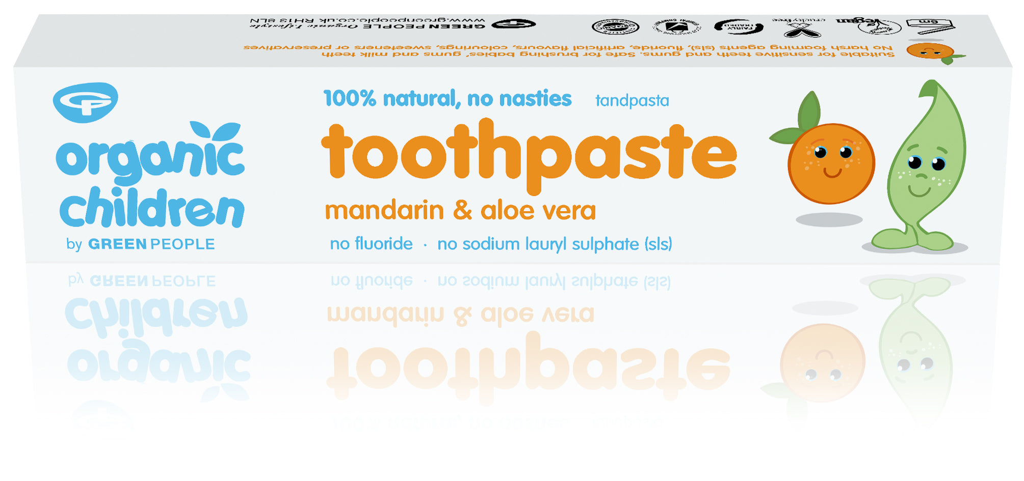 Green People Organic Children Toothpaste Mandarin & Aloe Vera No Fluoride 50ml