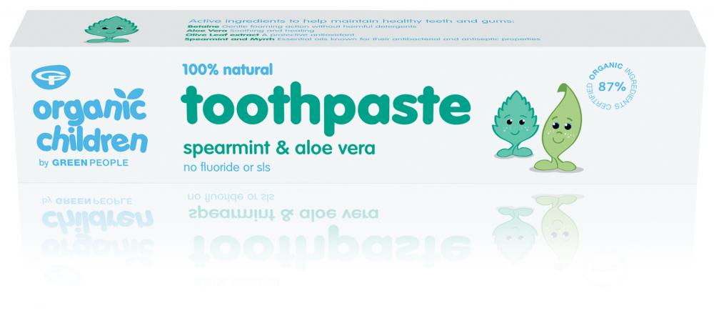 Green People Organic Children Toothpaste Spearmint & Aloe Vera No Fluoride 50ml