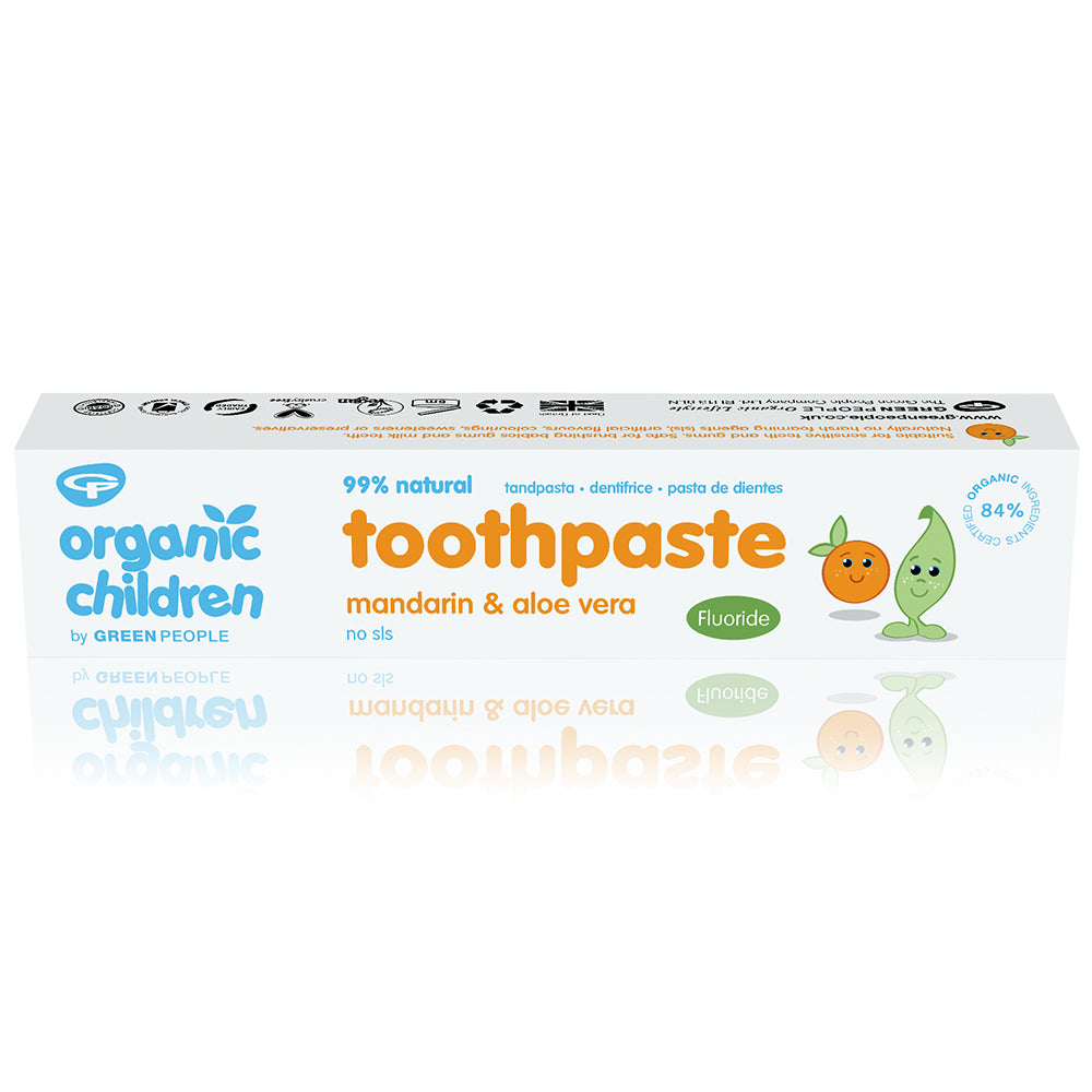 Green People Organic Children Toothpaste Mandarin & Aloe Vera  with Fluoride 50ml