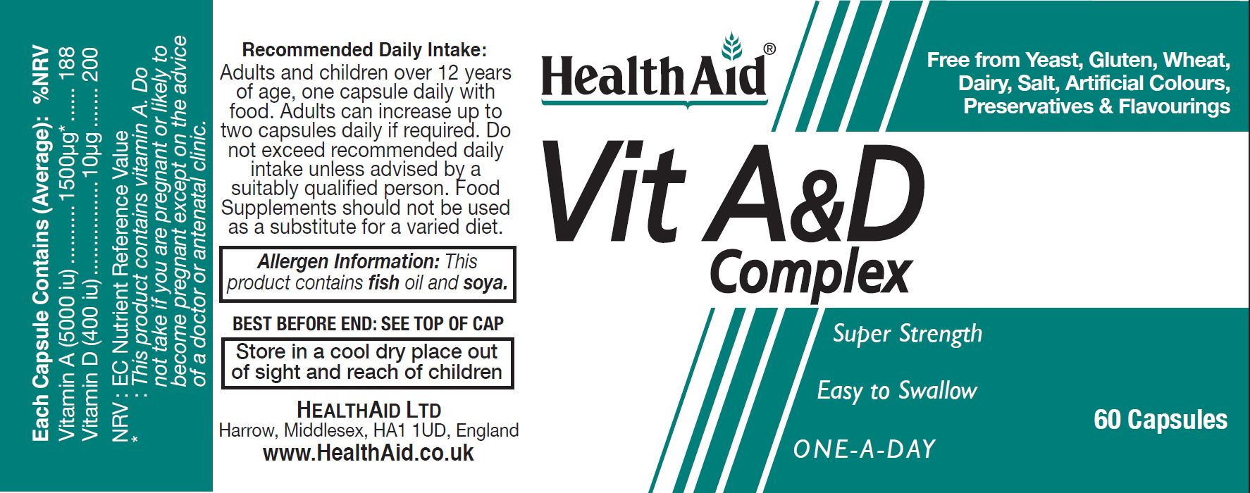 Health Aid Vit A&D Complex 60's