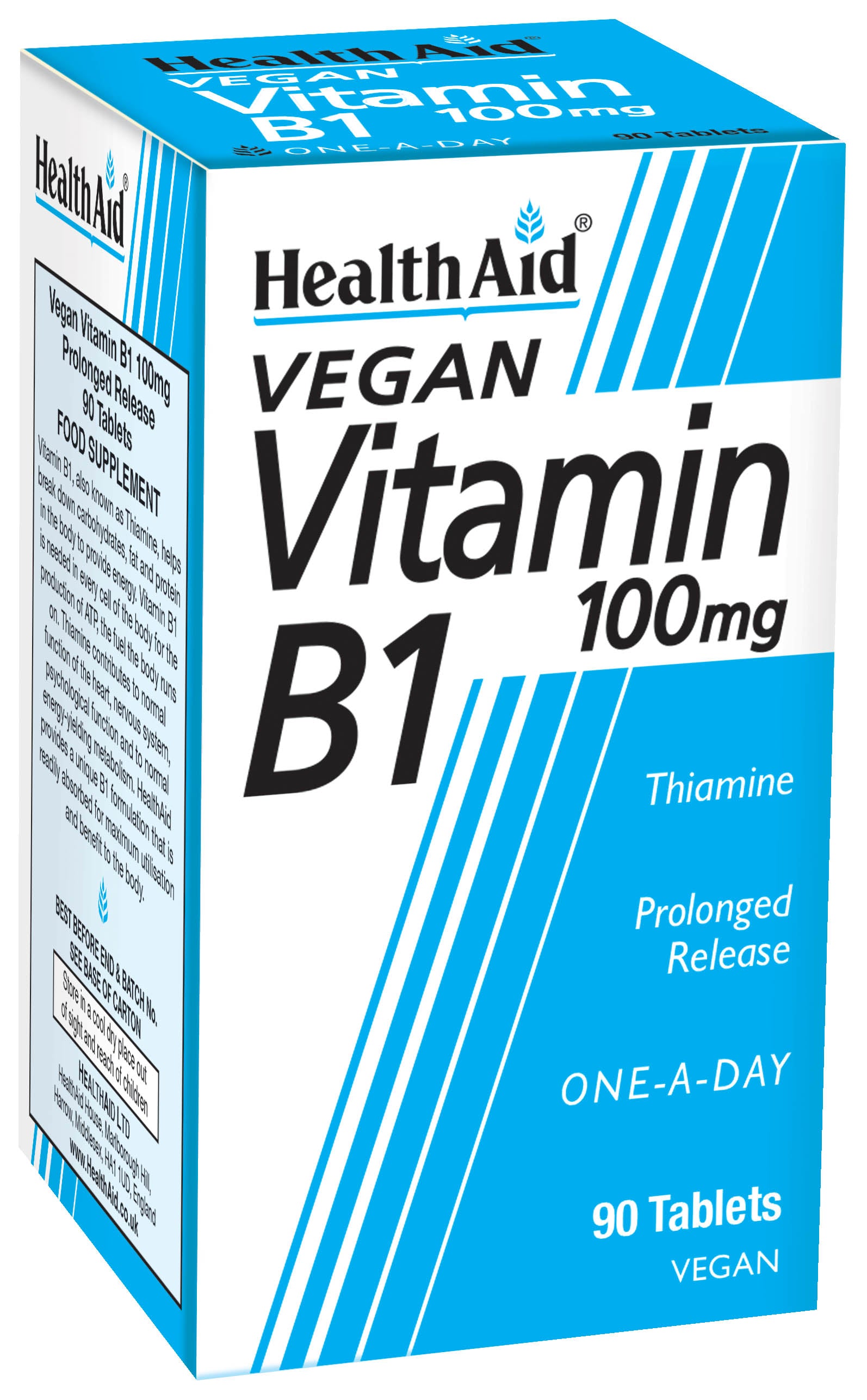 Health Aid Vegan Vitamin B1 100mg 90's