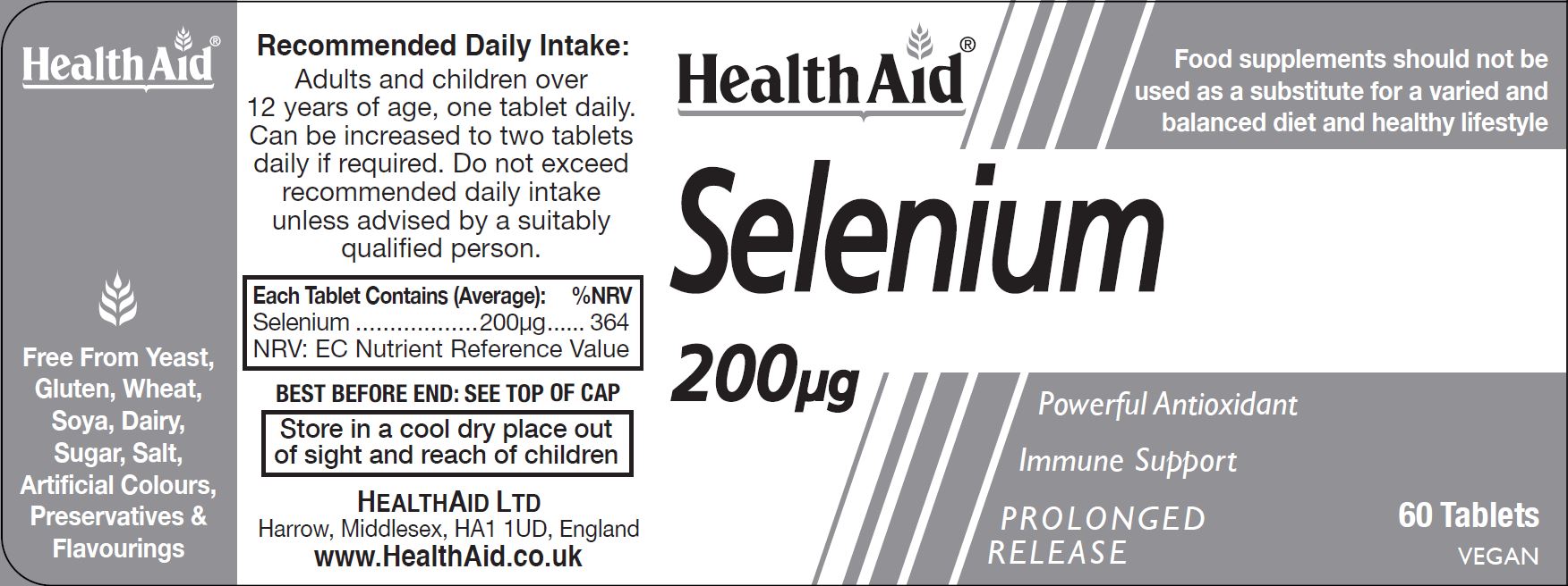 Health Aid Selenium 200ug 60s