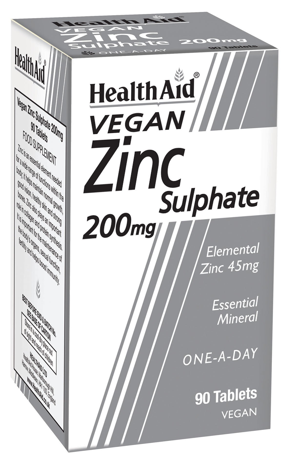 Health Aid Zinc Sulphate 200mg 90's