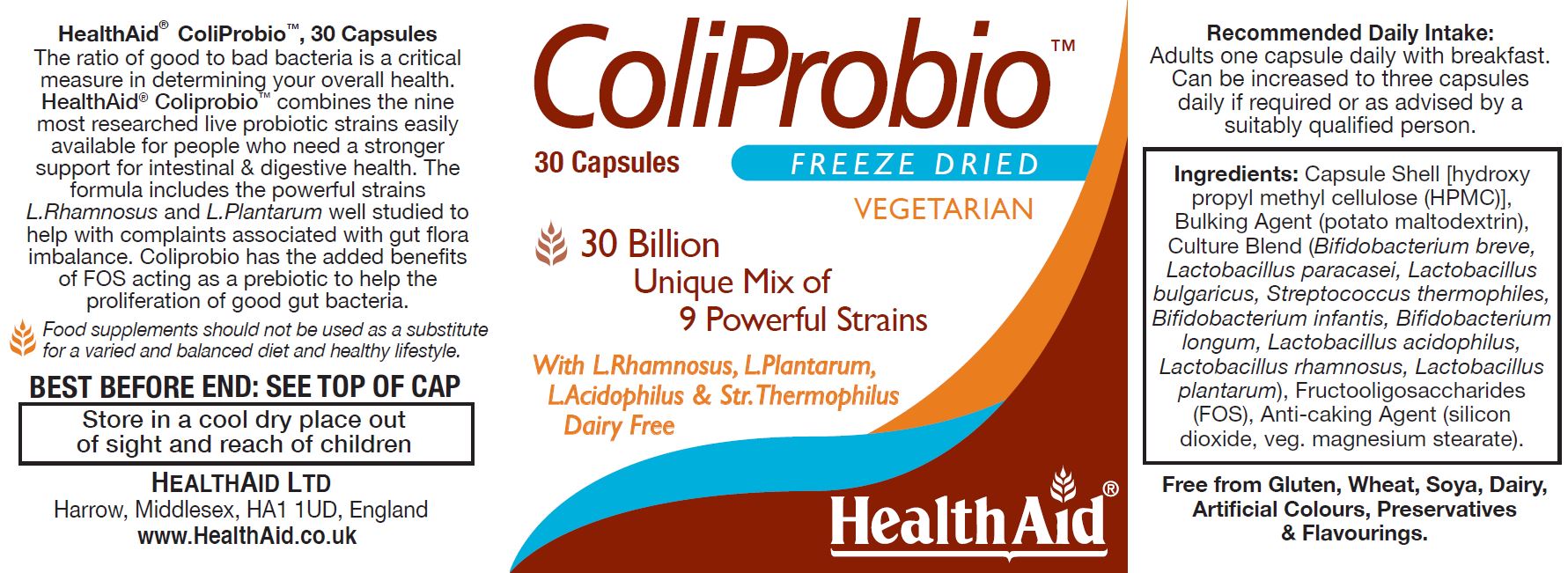 Health Aid ColiProbio 30 Billion 30's