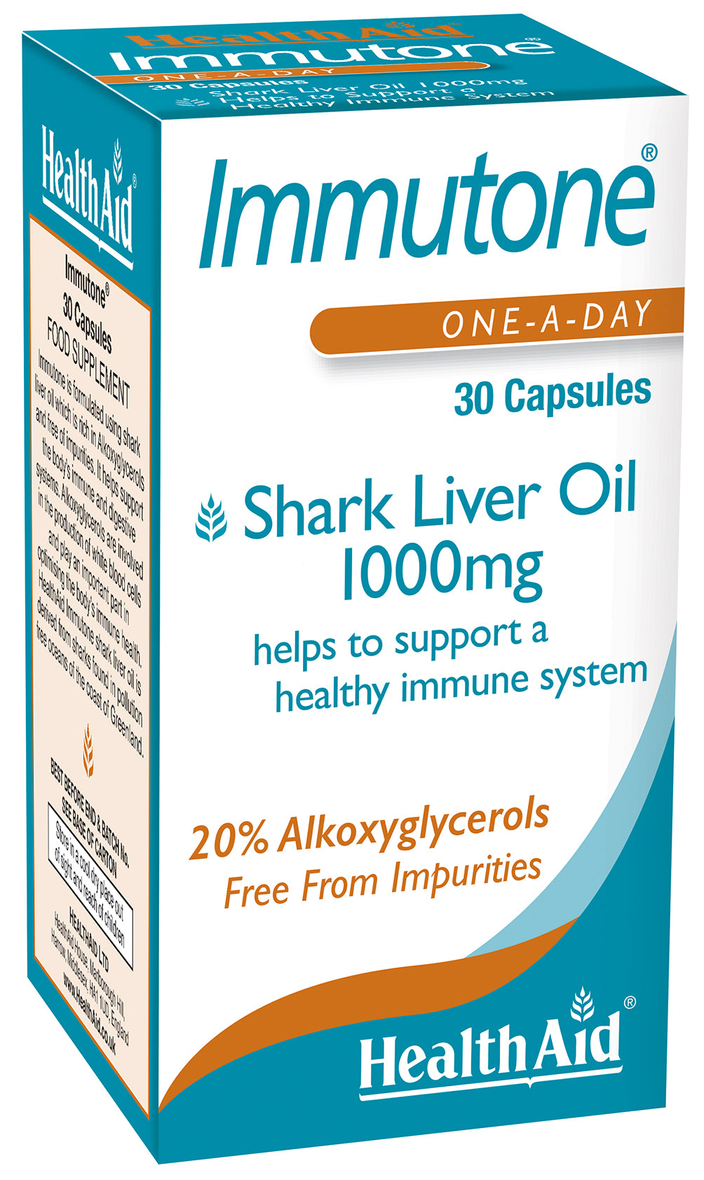 Health Aid Immutone Shark Liver Oil 1000mg 30's