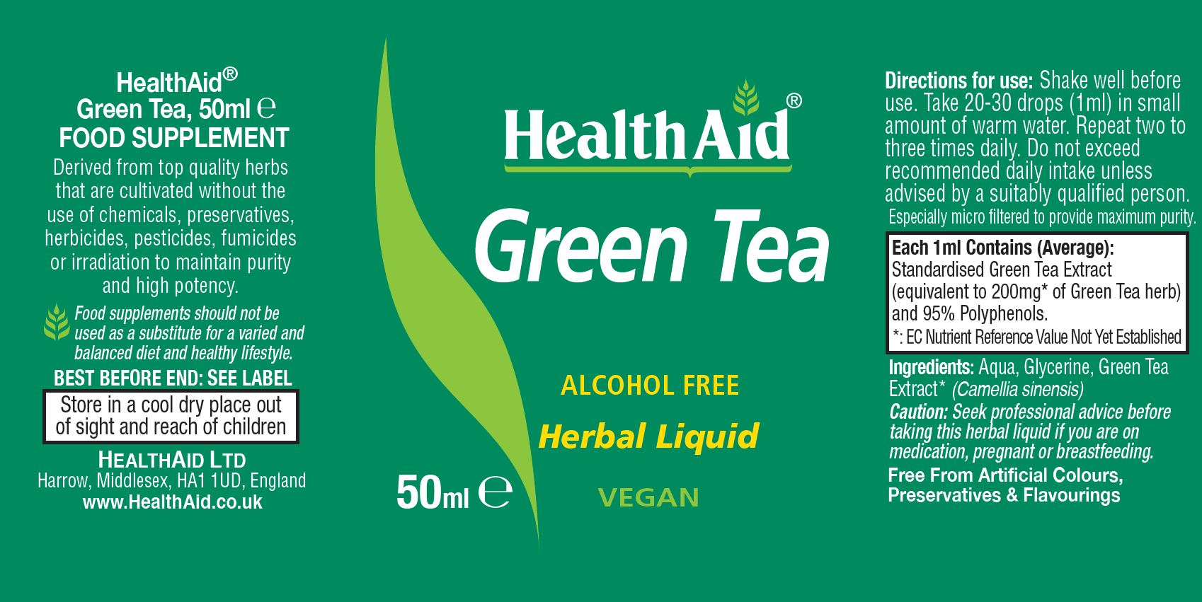 Health Aid Green Tea 50ml