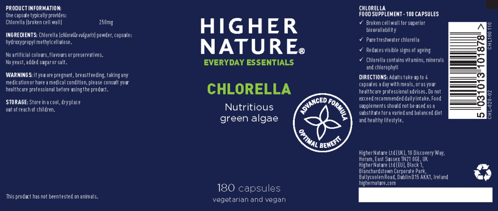 Higher Nature Chlorella 180's