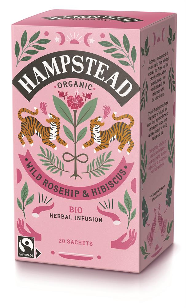 Hampstead Tea Organic Wild Rosehip & Hibiscus Tea 20s